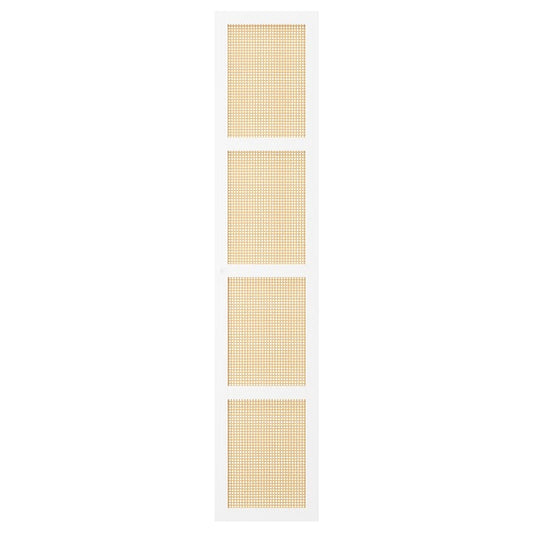 HÖGADAL door, white/woven bamboo, 40x192 cm