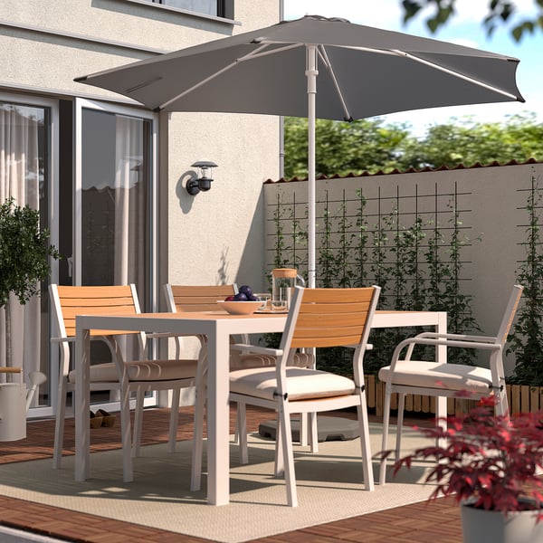 HÖGÖN parasol, grey, 270 cm