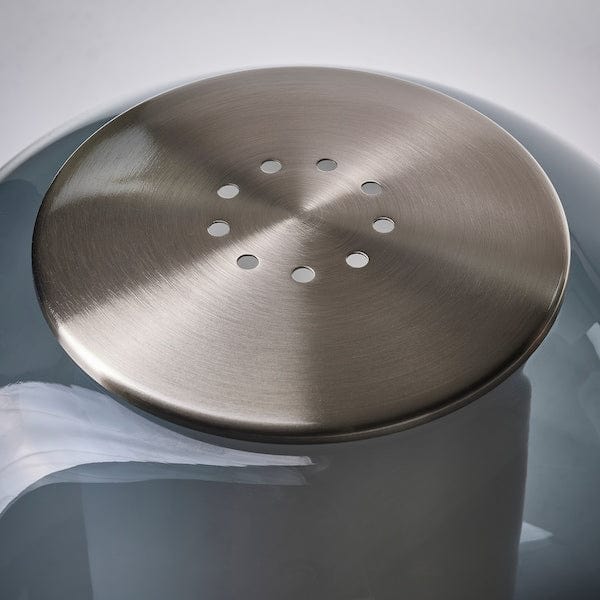 Ikea HÖGVIND - Table lamp, nickel-plated/glass gray