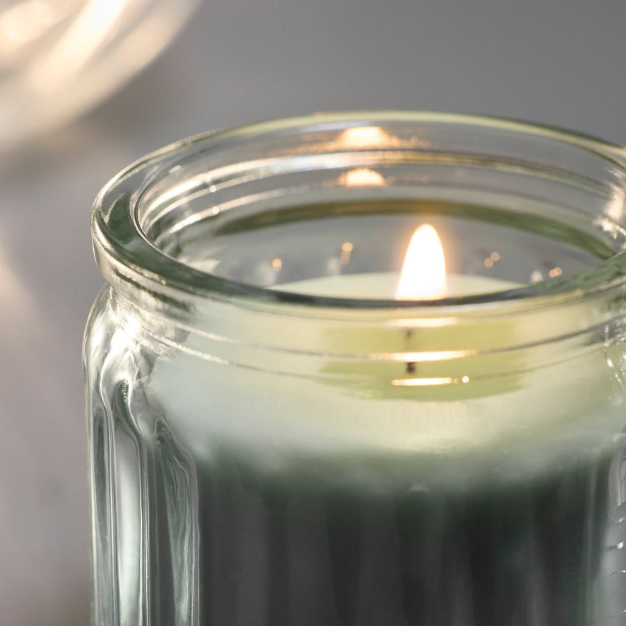 HÖKGÖK scented candle in glass, Apple light green, 5 cm