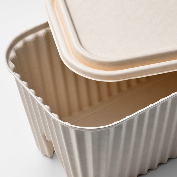 HÖNSNÄT cable management box, natural, 38x14x18 cm