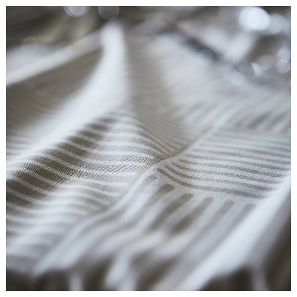 HÖSTAGILLE tablecloth, beige, 145x240 cm