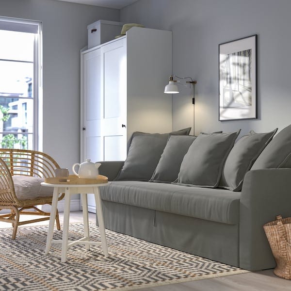 Ikea HOLMSUND - 3-seater sofa bed, Borgunda dark grey