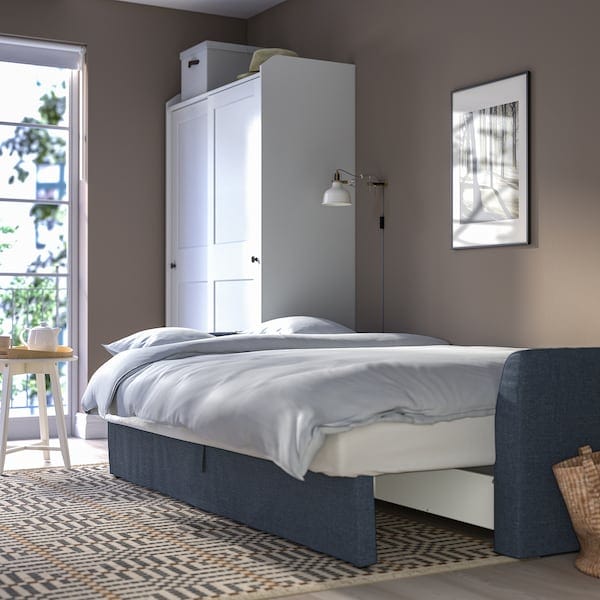 Ikea HOLMSUND - 3-seater sofa bed, Kilanda dark blue