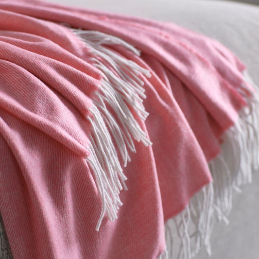 HOLMVI throw, pink, 120x160 cm