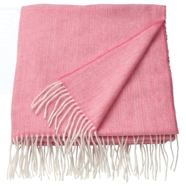 HOLMVI throw, pink, 120x160 cm