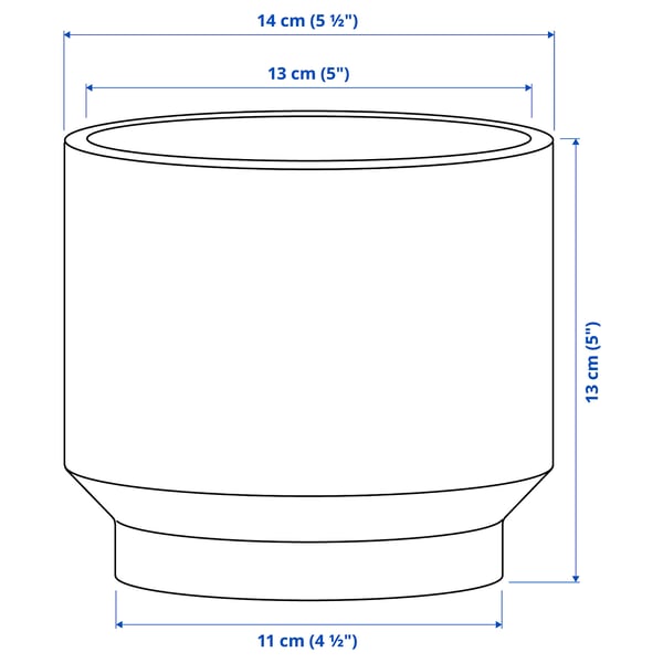 HONUNGSPALM - HONUNGSPALM Plant pot, in/outdoor/grey/beige, 12 cm