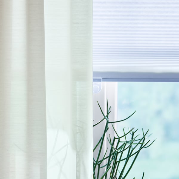 HOPPVALS cellular blind, white, 140x155 cm