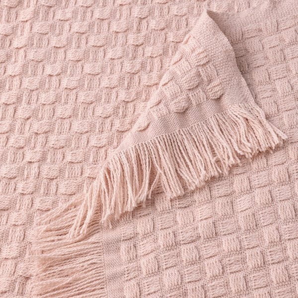 Ikea HORNMAL - Throw, light pink, 130x170 cm