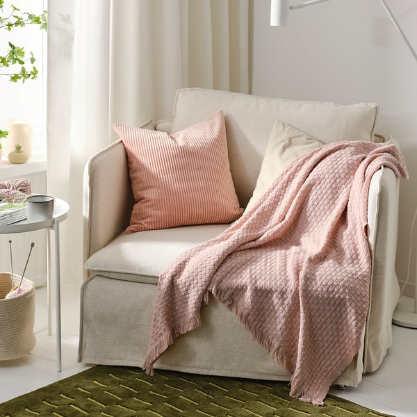HORNMAL throw, light pink, 130x170 cm