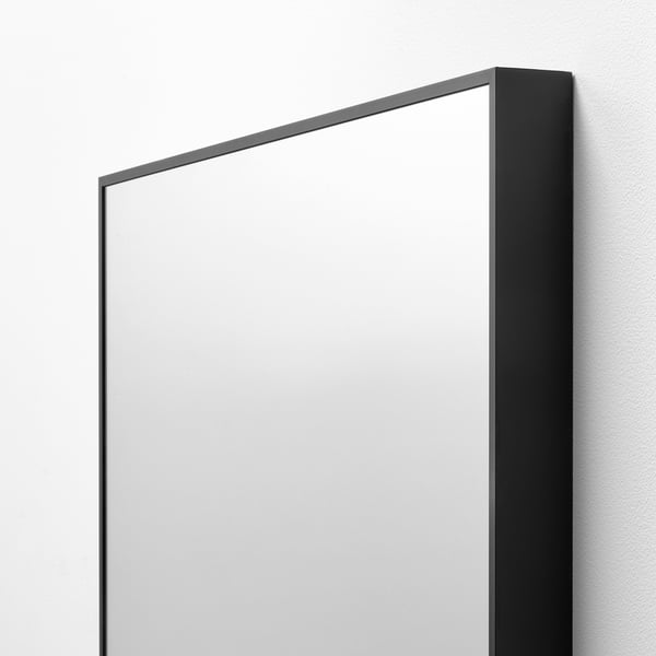 HOVET mirror, black, 78x196 cm