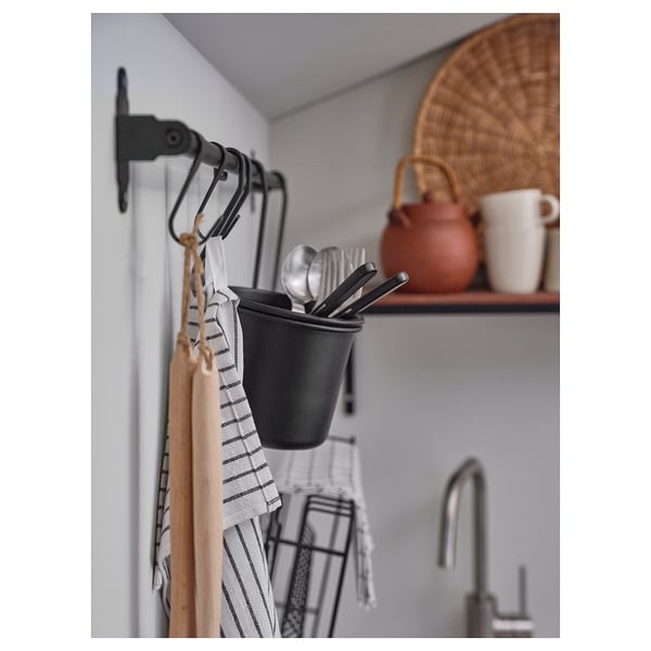 HULTARP rail, black, 60 cm