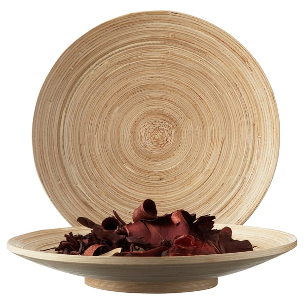 HULTET decoration dish, bamboo, 30 cm