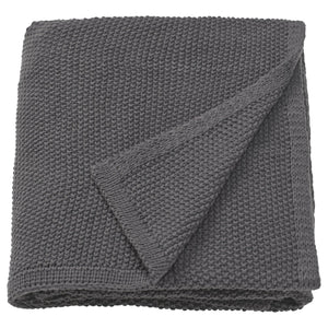 HUMLEMOTT throw, anthracite, 170x130 cm