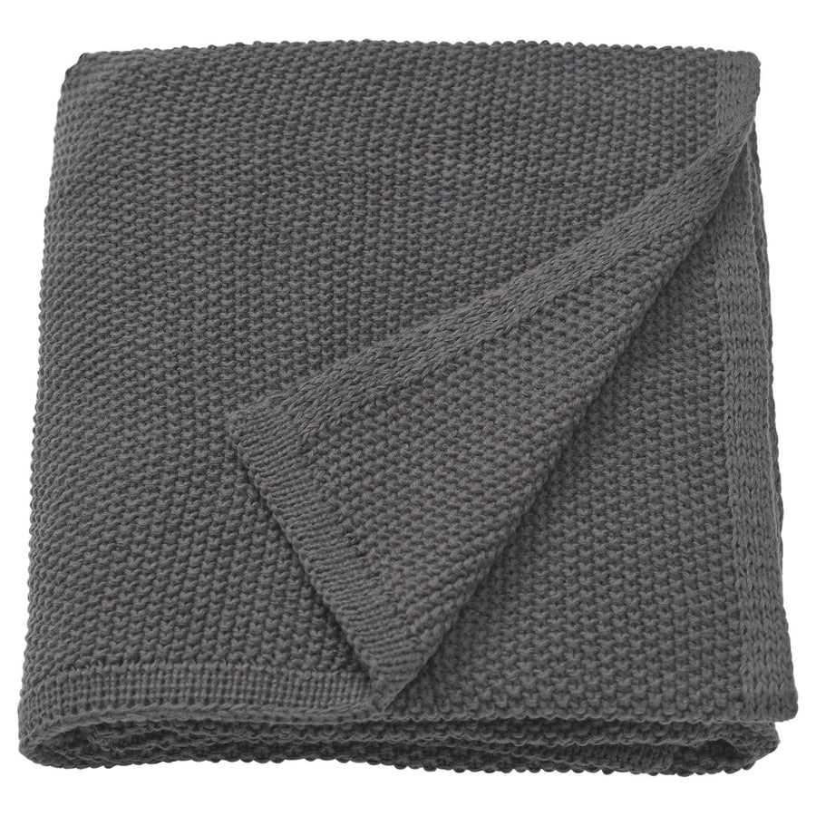 HUMLEMOTT throw, anthracite, 170x130 cm