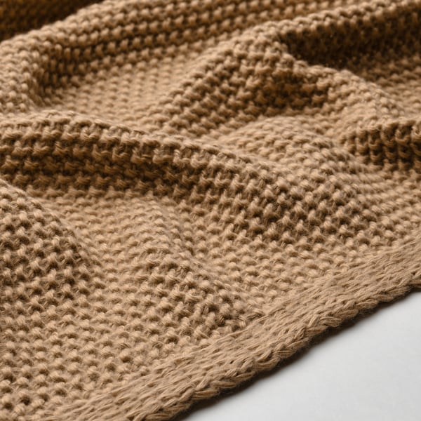 HUMLEMOTT throw, yellow-beige, 130x170 cm