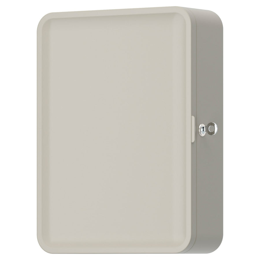 HUSBYÅN wall cabinet, grey-beige, 28x11x37.5 cm