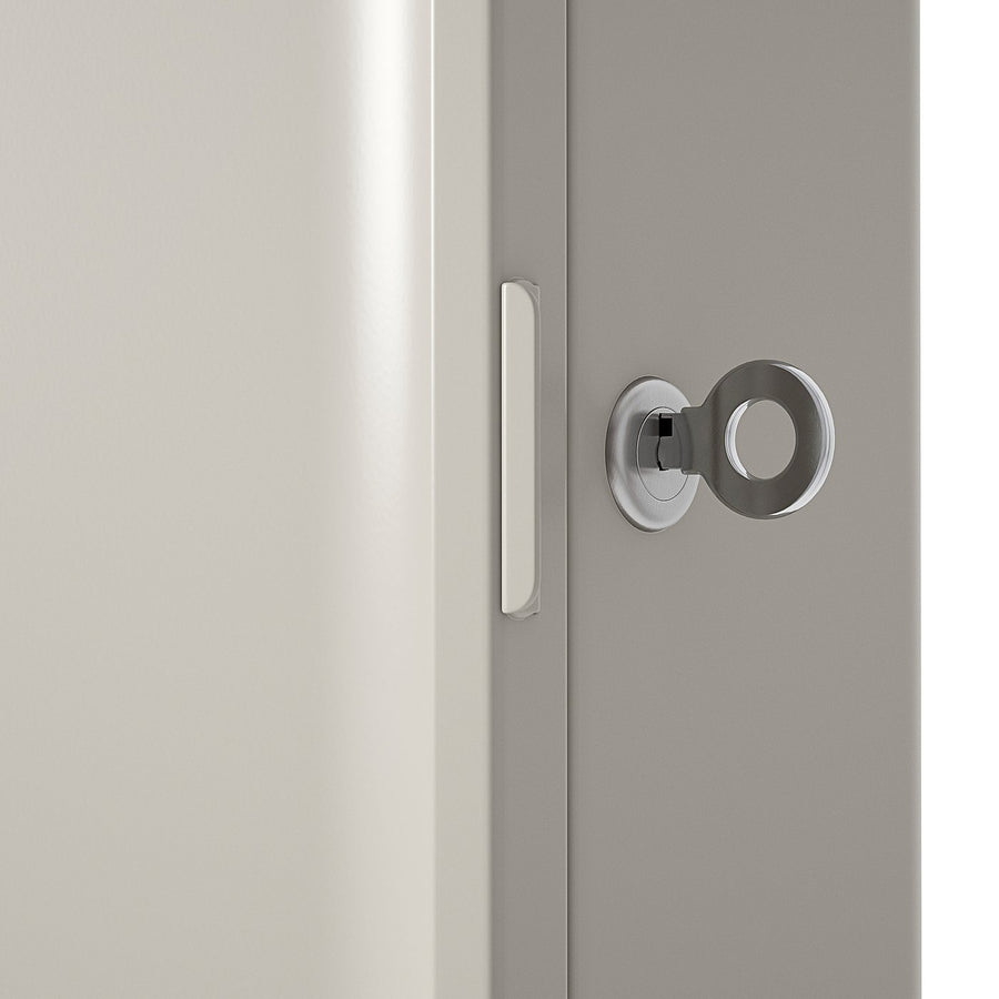 HUSBYÅN wall cabinet, grey-beige, 28x11x37.5 cm