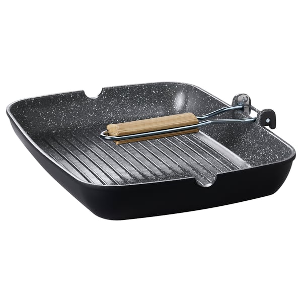 HUSKNUT grill pan, non-stick coating black, 36x26 cm