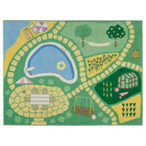 HUSSPARV rug, green, 100x133 cm
