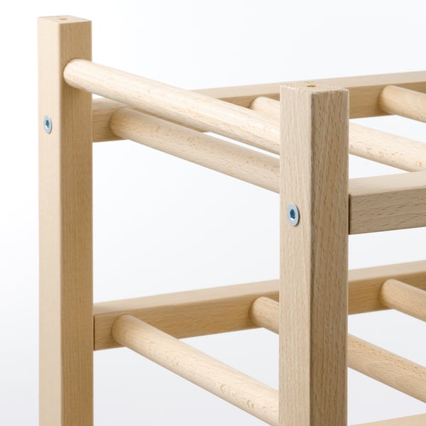 HUTTEN 9-bottle wine rack, solid wood, 33x34x30 cm