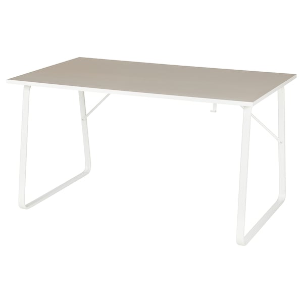 HUVUDSPELARE gaming desk, beige, 140x80 cm