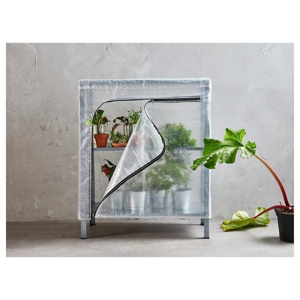 Ikea HYLLIS - Shelving unit with cover, transparent, 60x27x74 cm