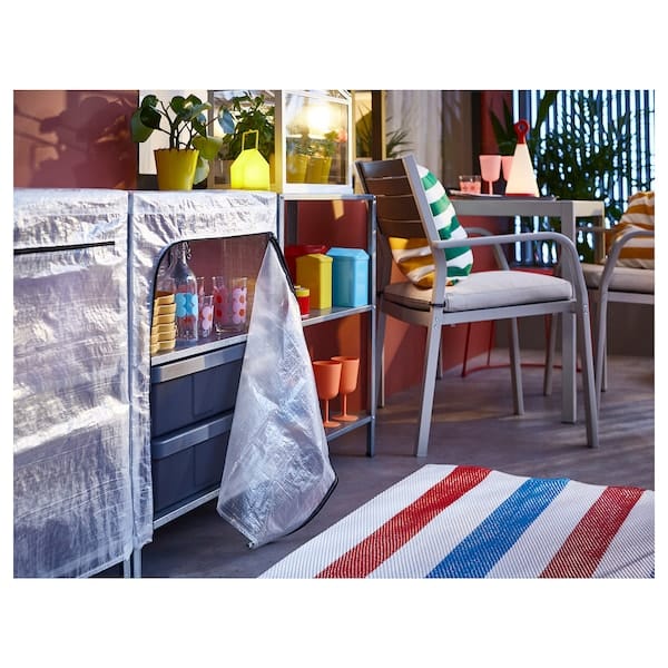 Ikea HYLLIS - Shelving units with covers, transparent, 180x27x74 cm