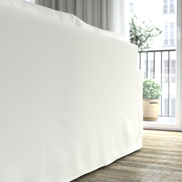 HYLTARP 3-seat sofa w chaise longue, right, Hallarp white, 262 cm