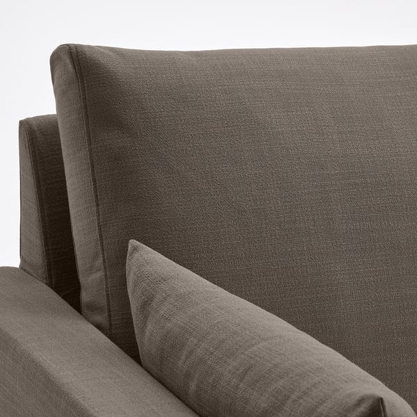 HYLTARP 3-seat sofa w chaise longue, left, Gransel grey-brown, 262 cm