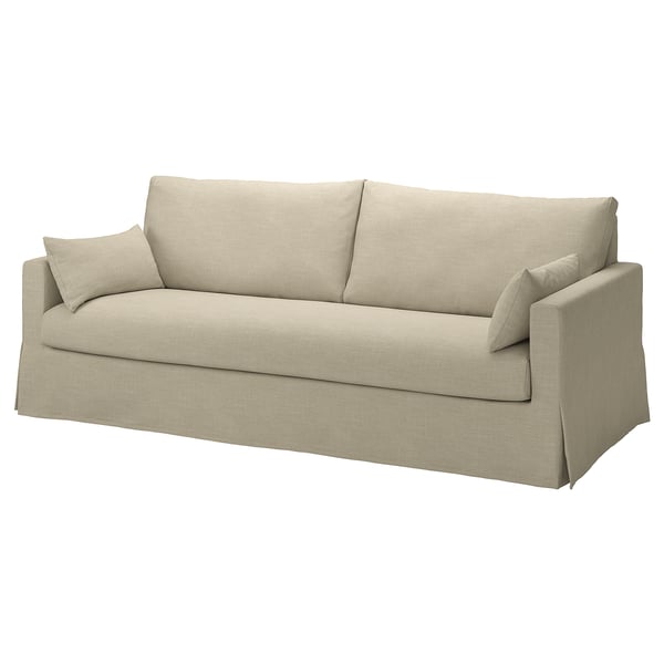 HYLTARP 3-seat sofa, Hemmesta light beige, 232x91x93 cm