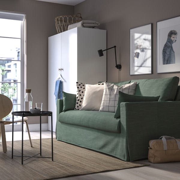Ikea HYLTARP - 2-seater sofa bed, Hemmesta gray-green