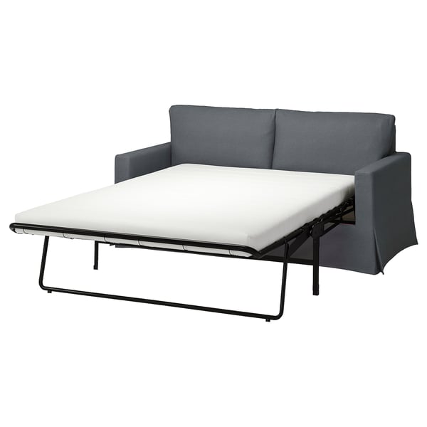 HYLTARP cover for 2-seat sofa-bed, Gransel grey