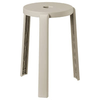 IBBARBO stool, beige, 39x45 cm