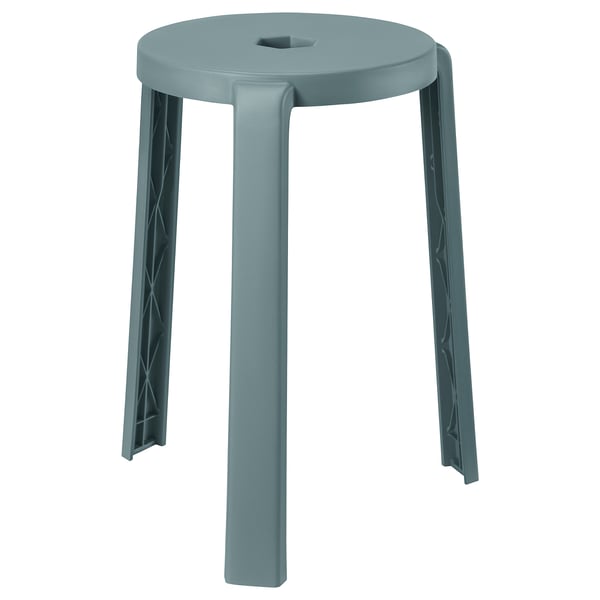 IBBARBO stool, turquoise, 39x45 cm