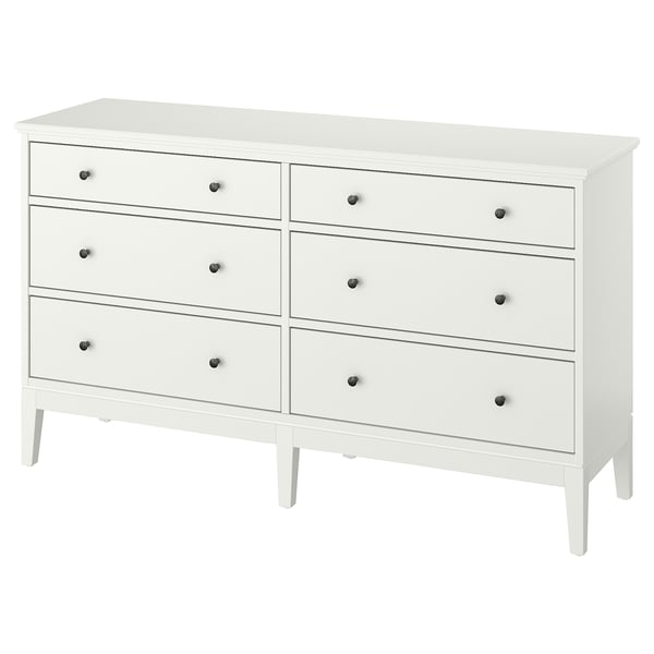 IDANÄS chest of 6 drawers, white, 162x95 cm