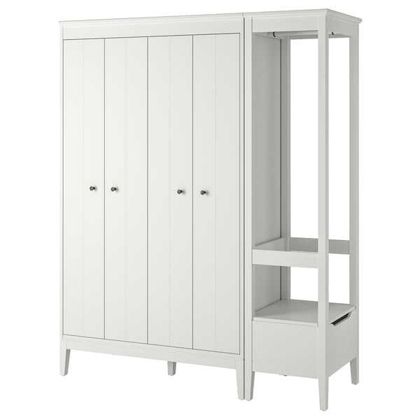 IDANÄS wardrobe combination, white, 180x59x211 cm