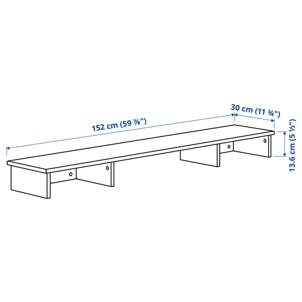 IDANÄS add-on unit desk, brown, 152x30 cm
