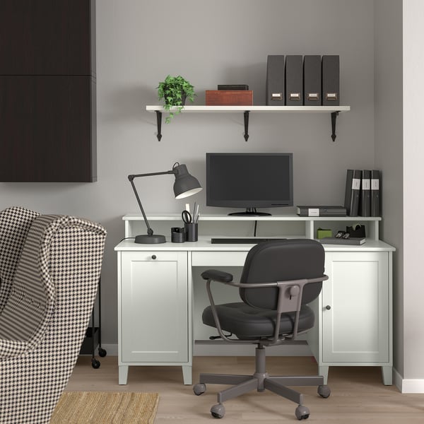 IDANÄS desk with add-on unit, white