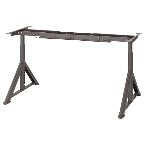 IDÅSEN underframe for table top, dark grey, 146x67x76 cm