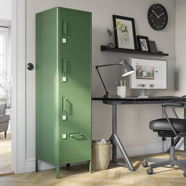 Ikea IDÅSEN - High cabinet with drawer and doors, dark green, 45x172 cm