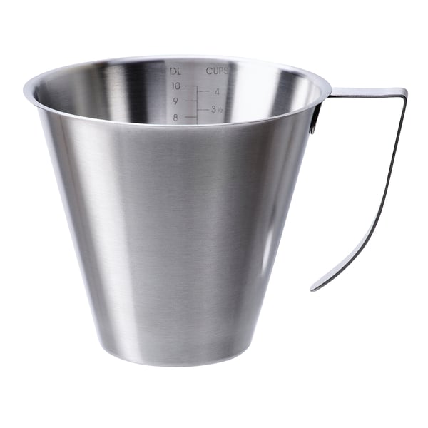 IDEALISK jug, graduated/stainless steel, 1 l