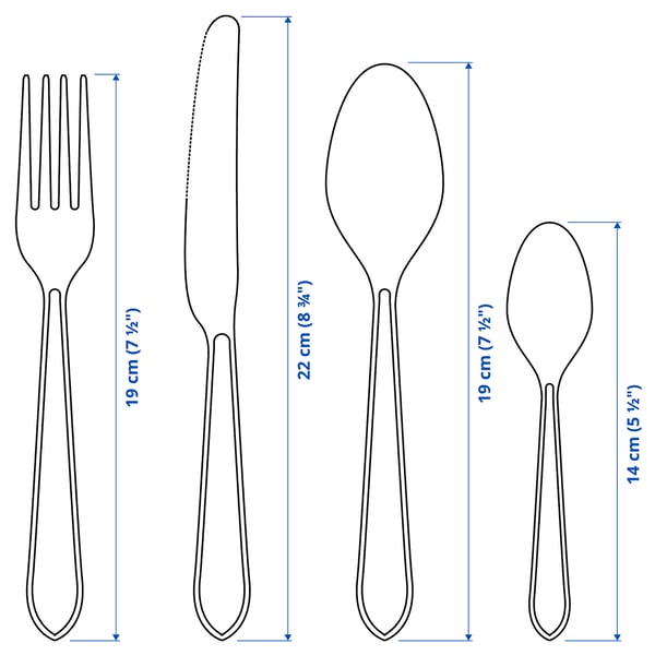 IDENTITET 16-piece cutlery set, stainless steel