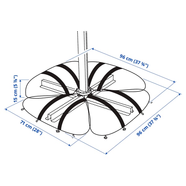 IGGÖN sandbag for parasol base, dark grey