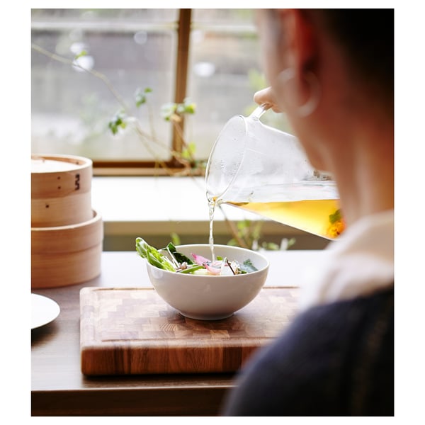 IKEA 365+ jug with lid, clear glass/cork, 1.5 l