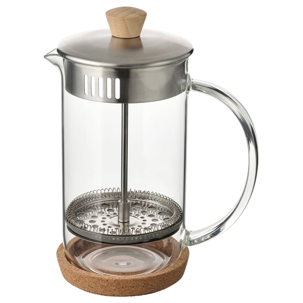 IKEA 365+ coffee/tea maker, clear glass/stainless steel, 1 l