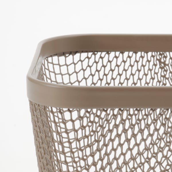 IKEA 365+ food storage basket, metal/light grey-brown, 14x14x10 cm