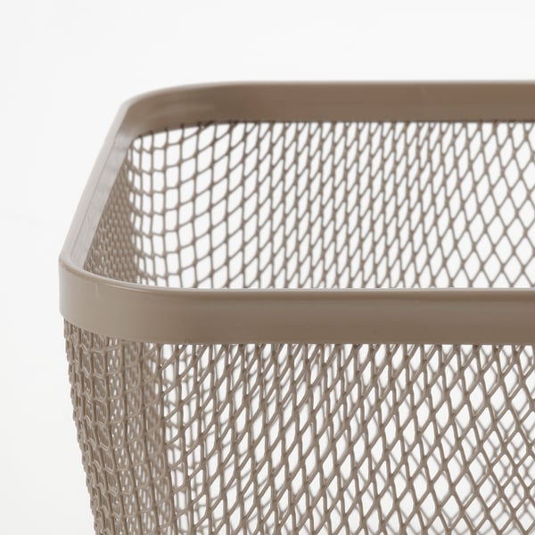 IKEA 365+ food storage basket, metal/light grey-brown, 30x20x11 cm