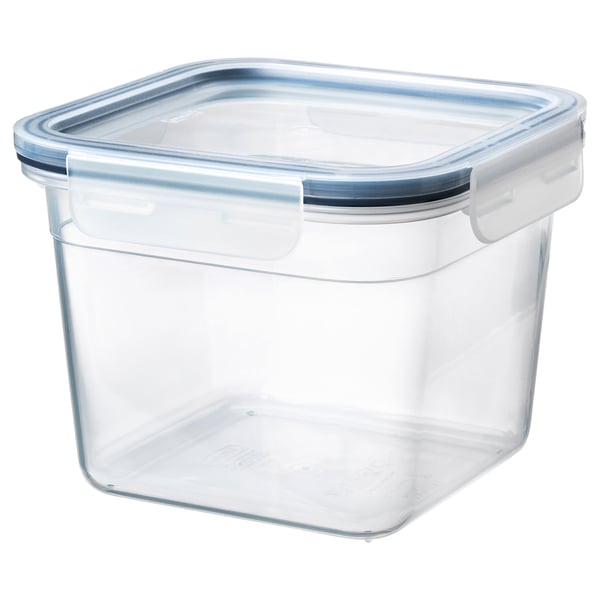 IKEA 365+ food container with lid, square/plastic, 1.4 l