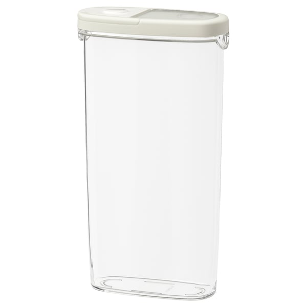 IKEA 365+ dry food jar with lid, transparent/white, 2.3 l